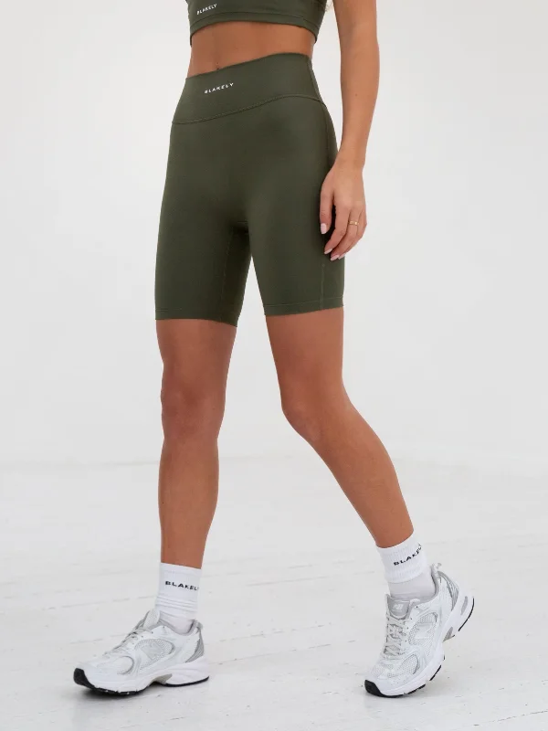 Soft Sculpt Cycling Shorts - Khaki Green