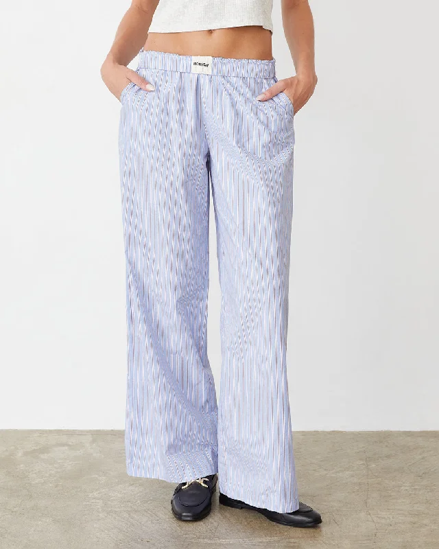 Stripe Poplin Boxer Pants