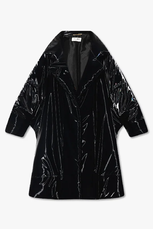 Saint Laurent Womens Coat In Black