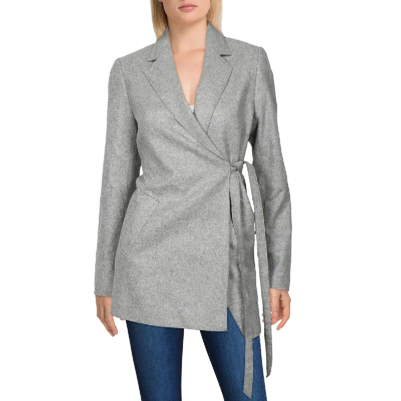 Vince Womens Lightweight Cold Weather Wool Coat