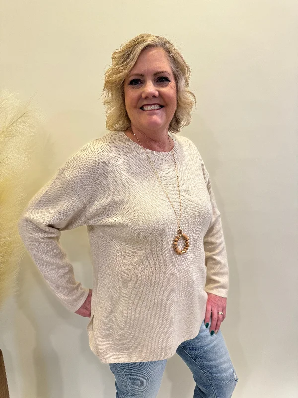 MAYCEE CREAM SWEATER TUNIC