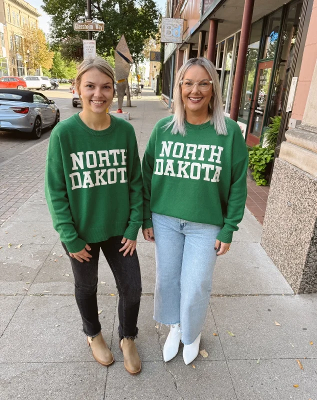 North Dakota Green Sweater