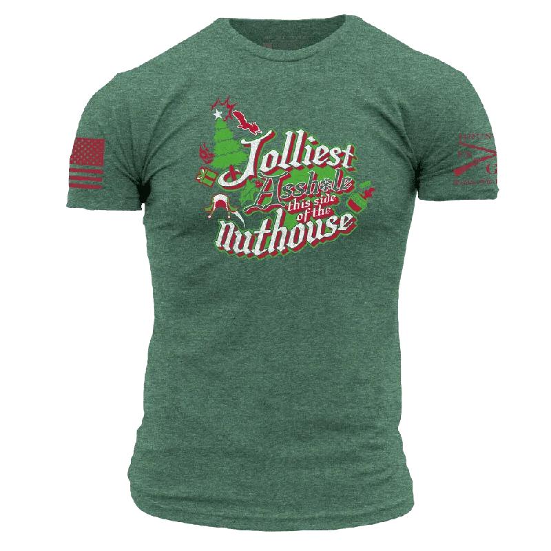 This Side of the Nuthouse T-Shirt - Heather Forest Green