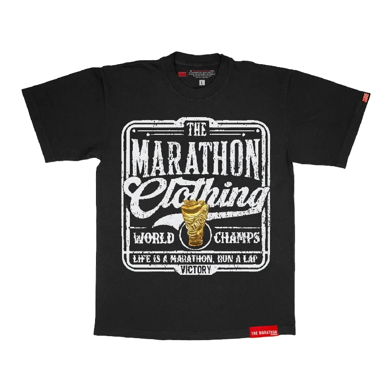 Vintage Marathon World Champs T-Shirt - Vintage Black