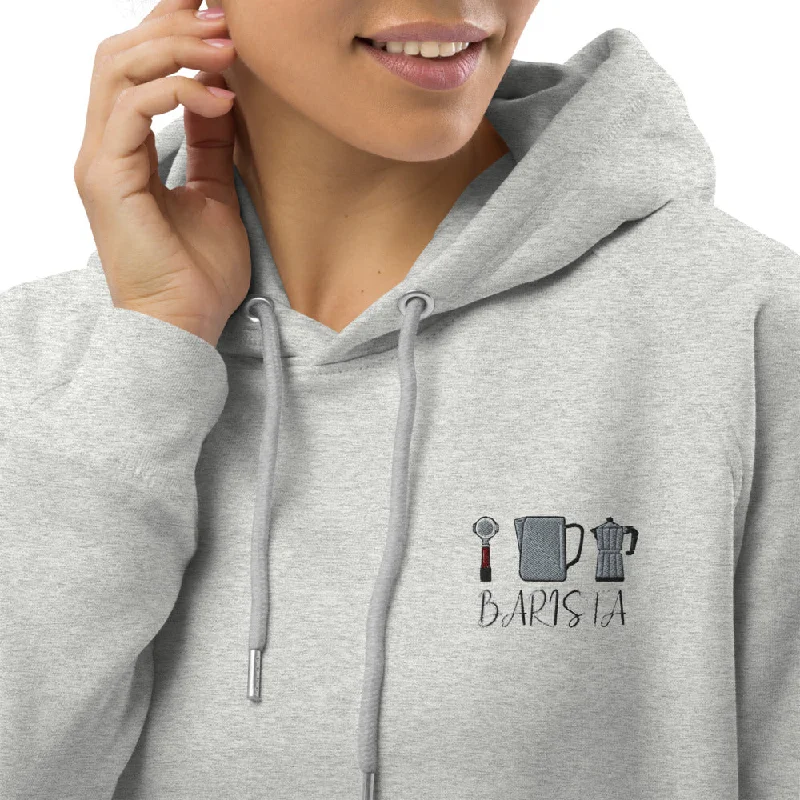 Barista Set | Bestickter Bio Baumwoll Frauen Hoodie