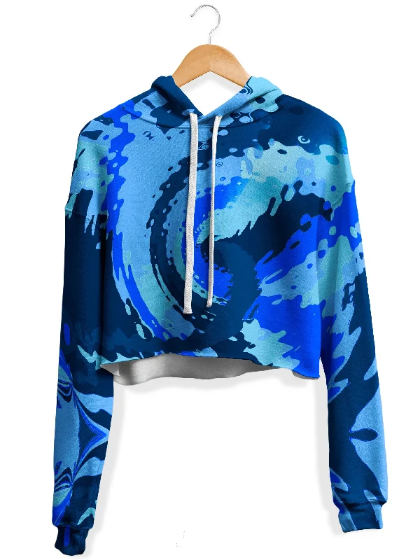 Blue Magic Fleece Crop Hoodie