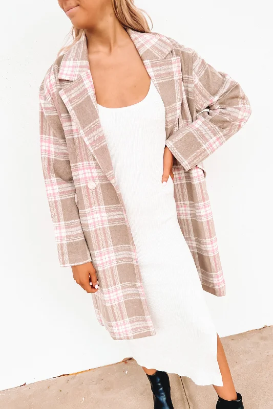 Chantelle Coat Beige Check