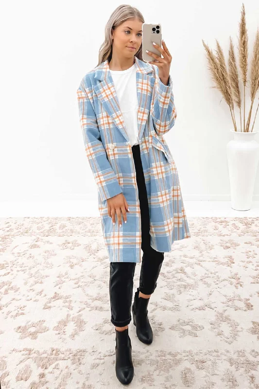 Chantelle Coat Blue Check