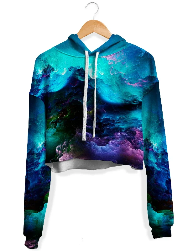 Dream Waves Fleece Crop Hoodie