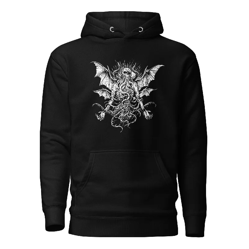 MENACING CTHULHU MONSTER - Premium Unisex Hoodie (design on the front)