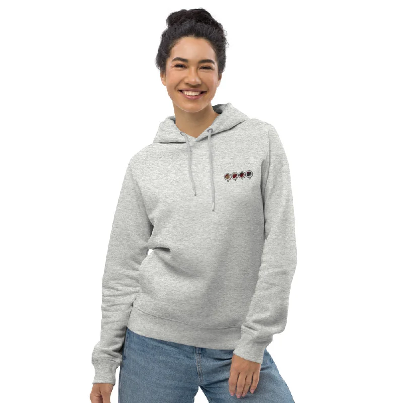 Quattro Espressi | Bestickter Bio Baumwoll Frauen Hoodie