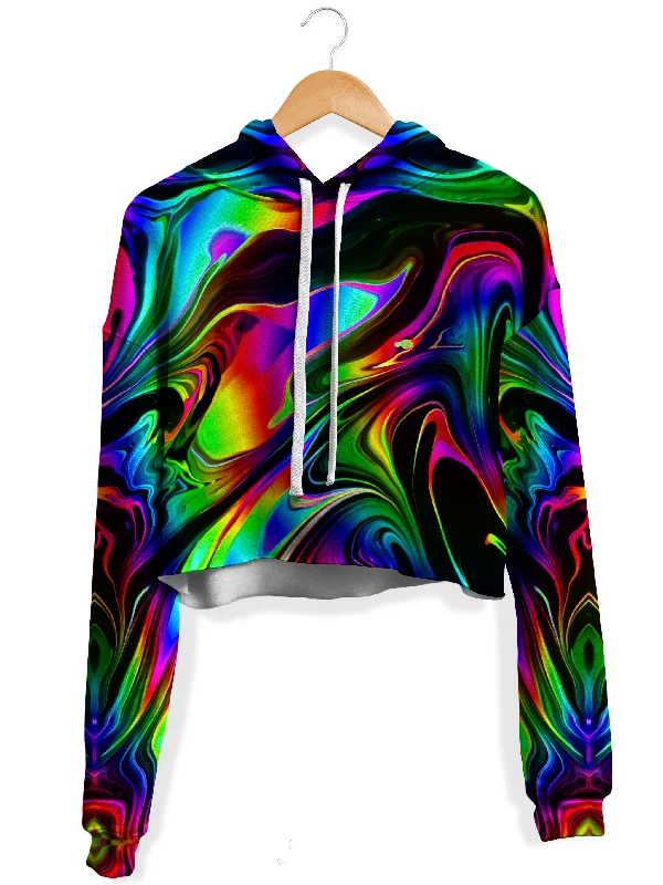 That Glow Flow Fleece Crop Hoodie