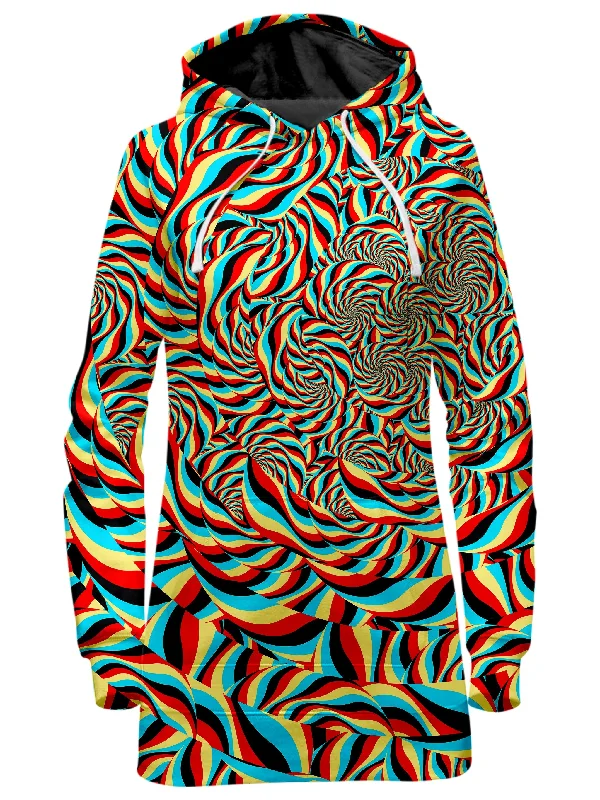 Trippy Swirl Hoodie Dress