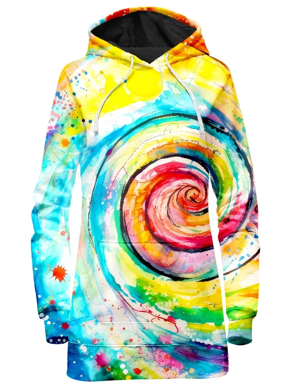 Water Color Swirl Hoodie Dress