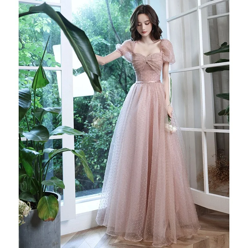 FashionSierra - Pink Long Gown for Women