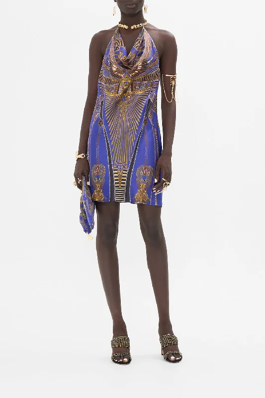 DRAPED SHORT DRESS WITH NECKPIECE MY FAIR PHARAOH