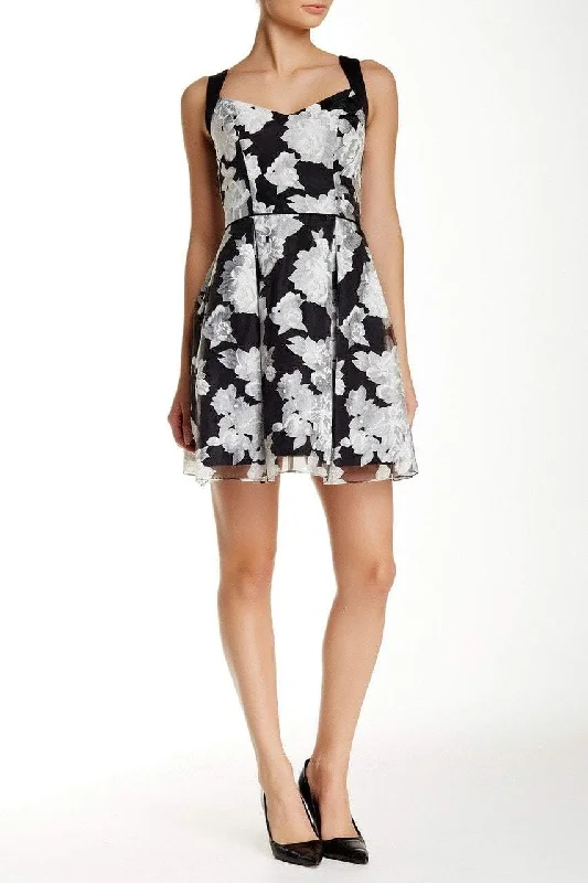 Aidan Mattox - Floral V-Neck Dress 151A99140