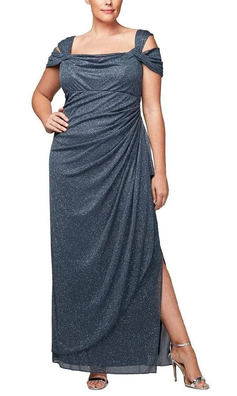 Alex Evenings - 433026 Glitter Mesh Sheath Dress