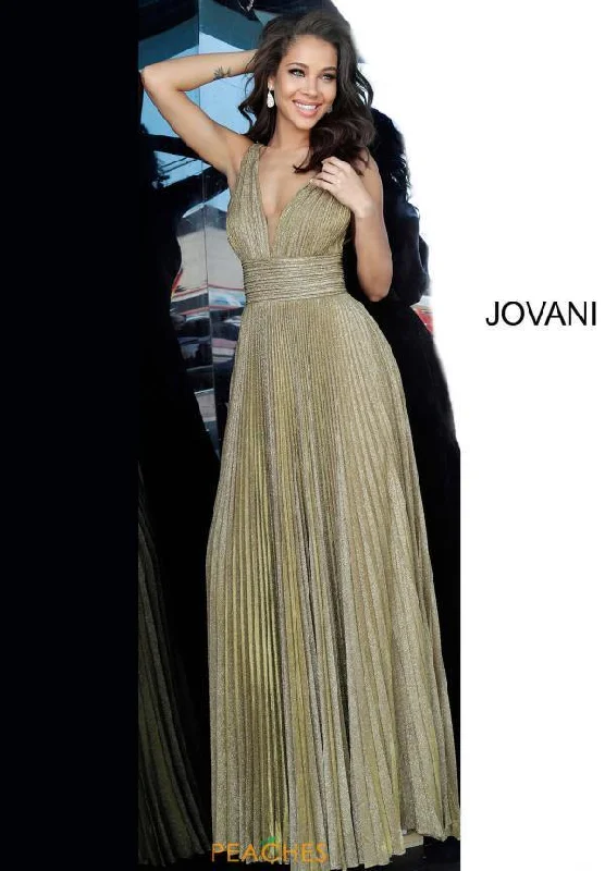 Jovani 2088 Prom Long Sleeveless Pleated Dress