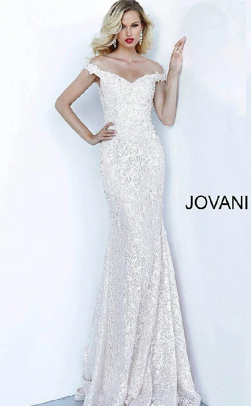 Jovani 66663 Long Formal Prom Lace Gown