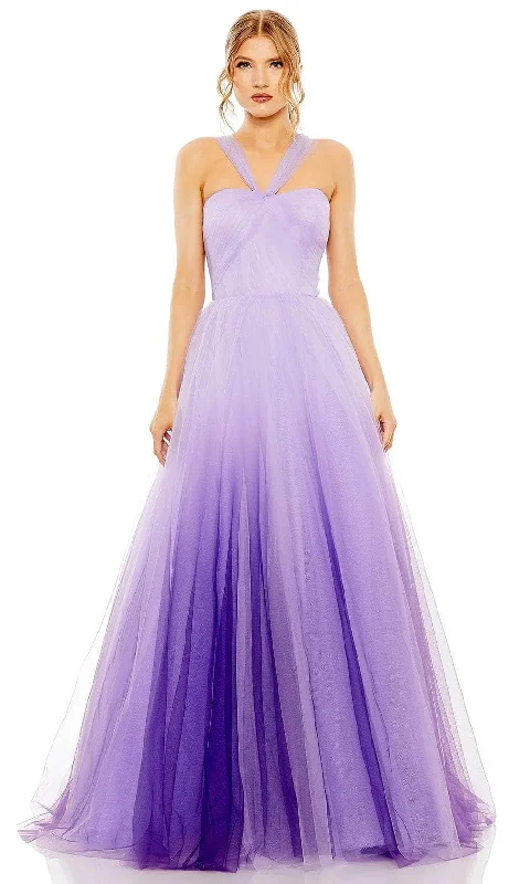 Mac Duggal 20553 - Ombre Cross Halter Prom Gown