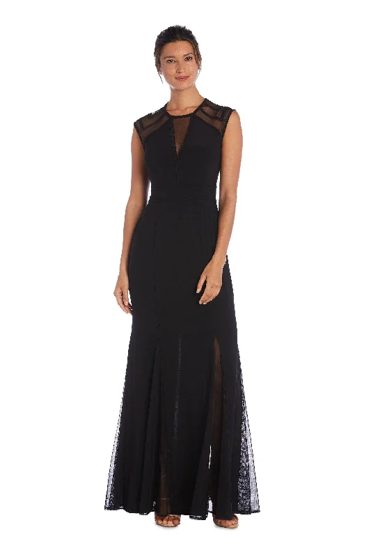 Nightway Long Formal Black Dress 21566