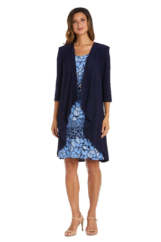 R&M Richards 9297P Short Petite Print Jacket Dress