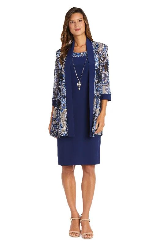 R&M Richards 9023 Two Piece Short Print Jacket Dress