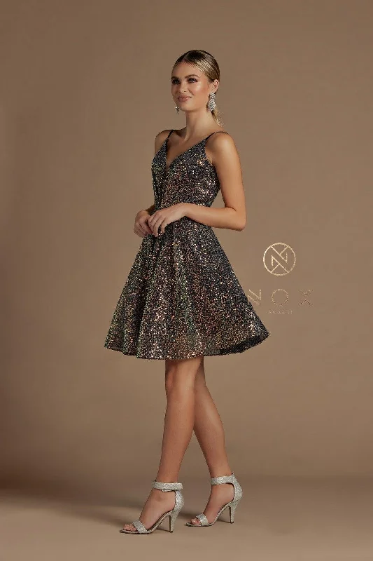 Black/Multi 6 Sequins Cocktail Short Homecoming Dress Sale