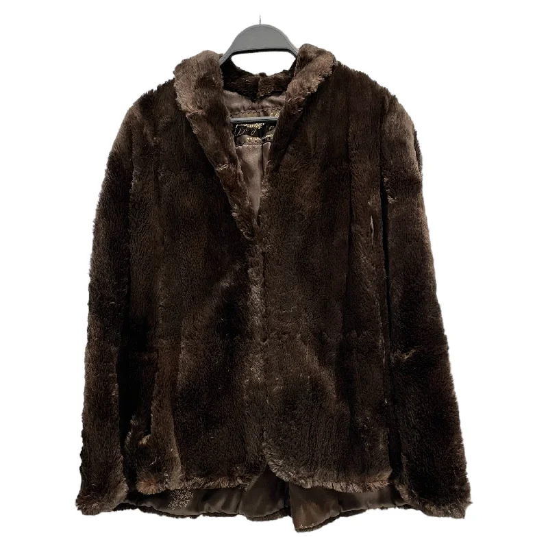 FUR/Coat/Fur/BRW/collared fur coat