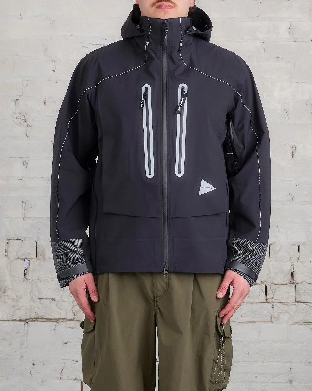 and wander Pertex Shield Rain Jacket Black