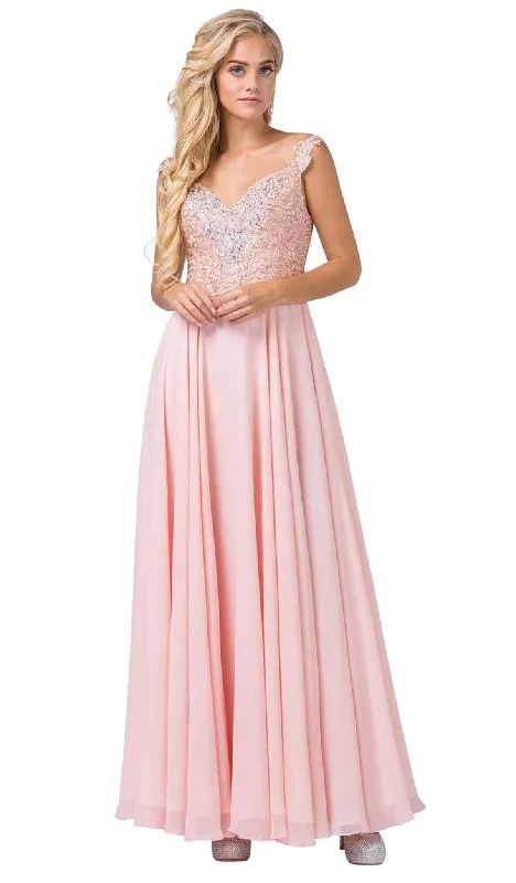 Dancing Queen - Beaded Lace Chiffon Gown 2818