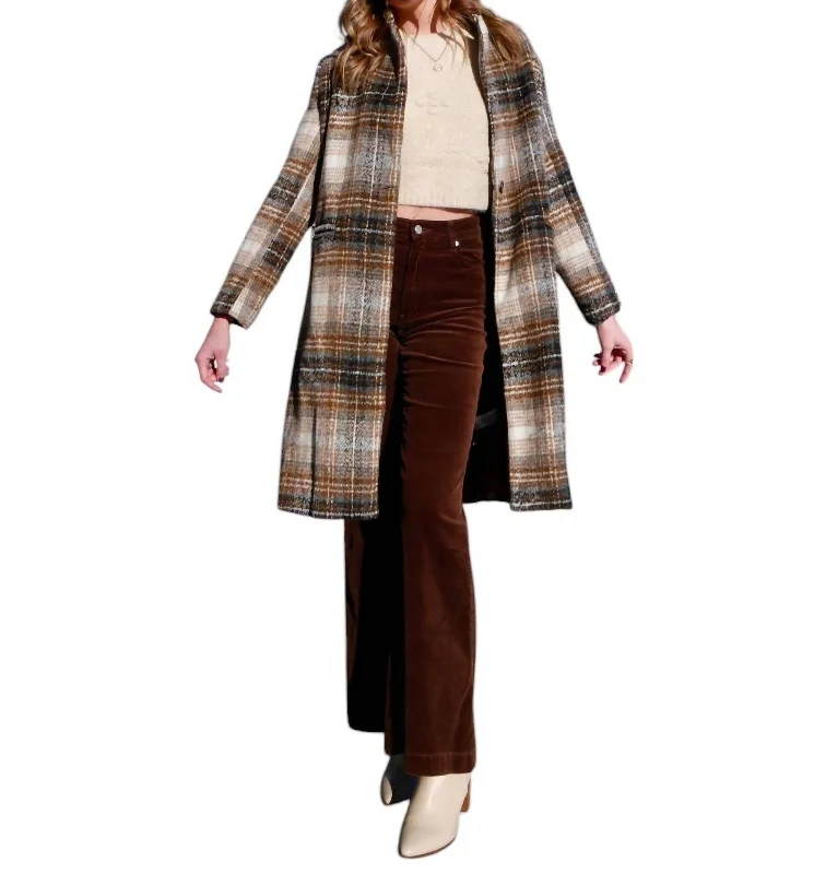 Delphi Plaid Coat In Multi