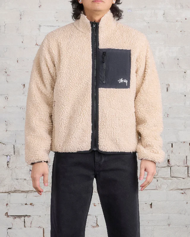 Stussy Sherpa Reversible Jacket Beige