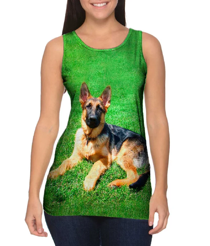 German Shepherd On Grass