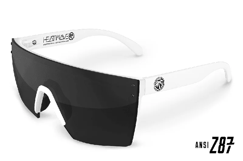 LAZER FACE WHITE FRAME: BLACK LENS