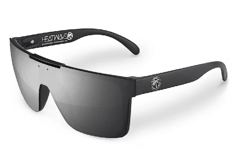 Quatro Sunglasses: Polarized Silver Lens