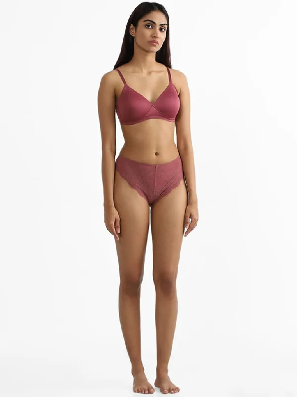 Wunderlove Mauve Lace Mia Brief