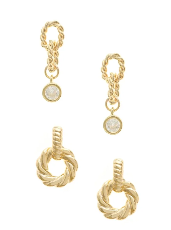 18k TWISTED MINIS EARRINGS SET