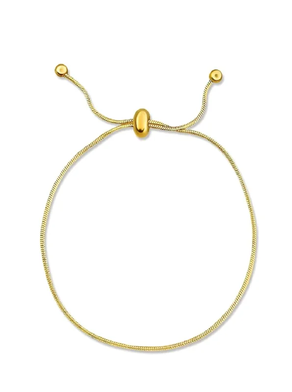 18k Lourdes Round Snake Chain Bracelet