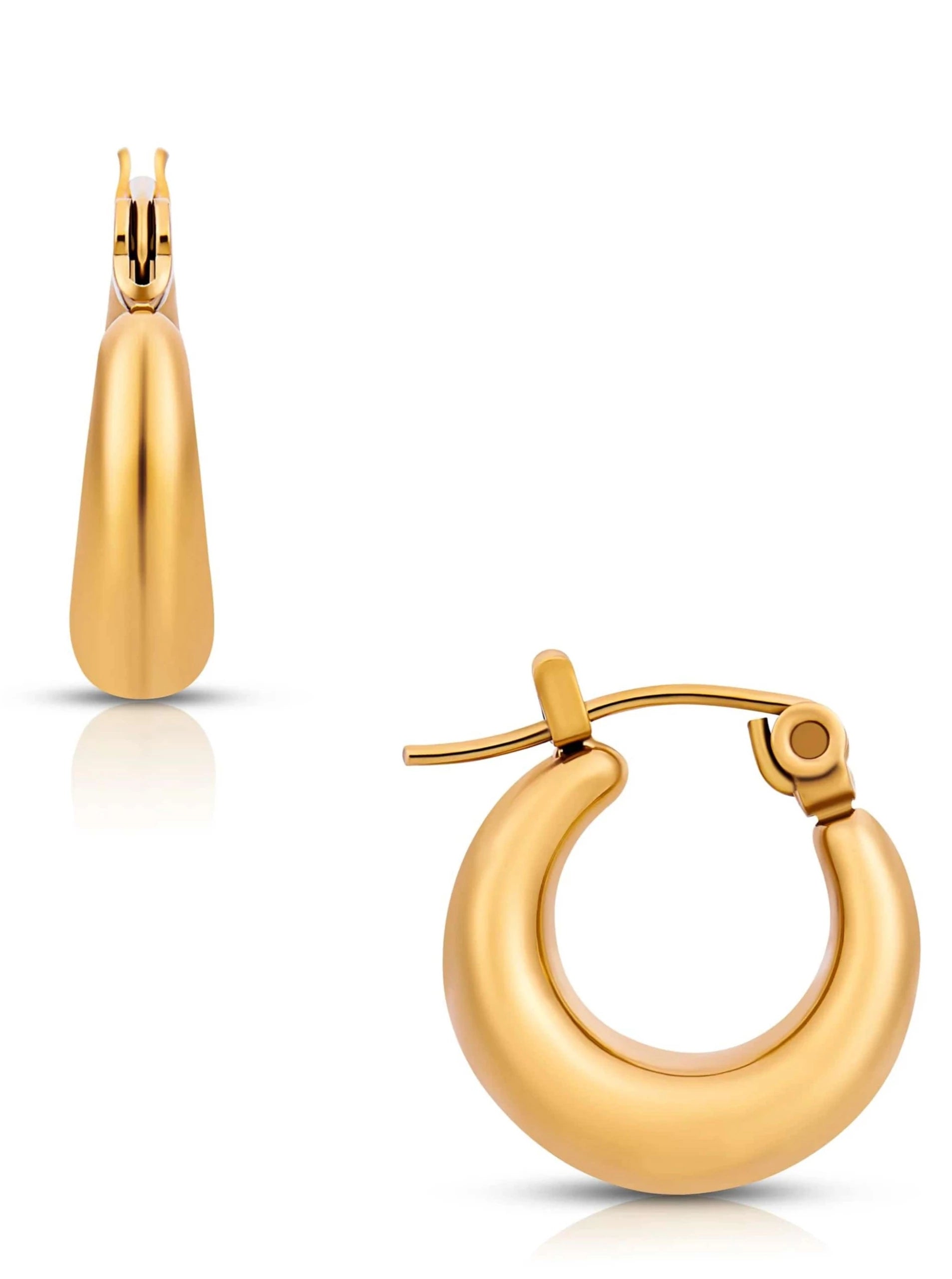 18k Anastasia Huggie Hoop Earrings