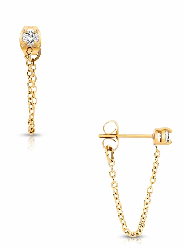 18k Sloane Chain Stud EARRING