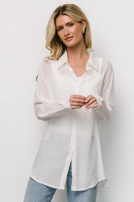 Breck Button Up Top | Off White